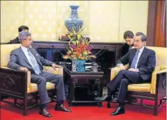  ?? PT ?? Foreign secretary S Jaishankar with Chinese foreign minister Wang Yi, in Beijing, ahead of the strategic dialogue, February 22