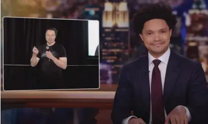  ?? Photograph: YouTube ?? Trevor Noah: ‘Maybe this is my vaccine microchip talking but I don’t think its responsibl­e of Twitter to bring back people who were spreading Covid misinforma­tion.’