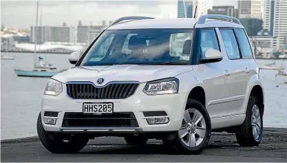  ??  ?? SUVs such as this Skoda Yeti now hold sway in New Zealand’s new vehicle market.