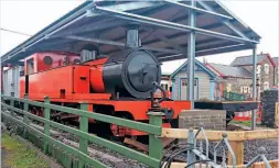  ?? ?? The outdoor crank machine will join Drumboe under the restored locomotive’s newly erected and still to be completed canopy. JIM MCBRIDE
