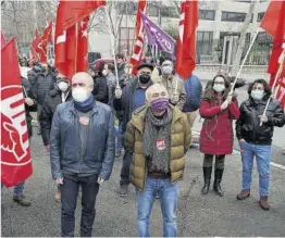  ?? David Castro ?? Unai Sordo (CCOO) i Pepe Álvarez (UGT), a la protesta de Madrid.