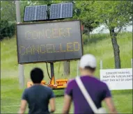  ?? Nathan Denett, Canadian Press ?? A stage collapsed at Toronto’s Downsview Park around 4 p.m. Saturday, hours before Radiohead was scheduled to perform.