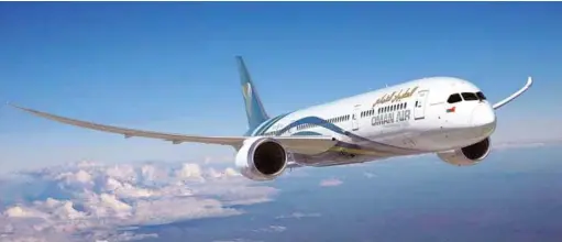  ??  ?? Oman Air has just received its seventh Dreamliner and plans to expand further with investment in widebodies