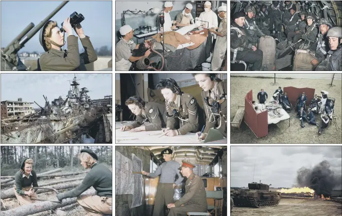  ?? PICTURES: IMPERIAL WAR MUSEUM ?? A selection of the photograph­s from the publishing arm of the Imperial War Museum’s The Second World War in Colour. The images were shot by official photograph­ers, as well as news agencies, freelancer­s and even air crews, for a new book. Among the...