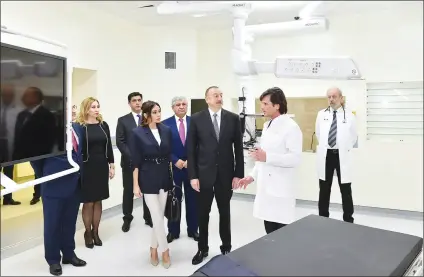  ??  ?? President Ilham Aliyev and his spouse attended the opening ceremony of the Bona Dea Internatio­nal Hospital