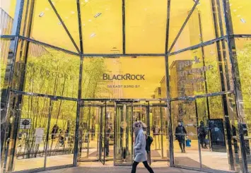  ?? HIROKO MASUIKE/THE NEW YORK TIMES ?? New York-based BlackRock is the world’s largest asset manager.