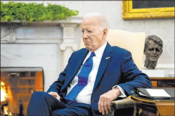  ?? Andrew Harnik The Associated Press ?? President Joe Biden’s team is pushing back after the release of a special prosecutor’s report that made repeated negative references to the president’s age and memory.