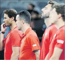  ?? FOTO: EFE ?? Nadal, Bautista, Granollers, Carreño, ayer en la ATP Cup