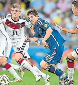  ?? (AP) ?? Brasil 2014. La Argentina de “Leo” sufrió con Alemania en el Maracaná.