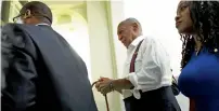  ?? AFP ?? Bill Cosby is taken away in handcuffs after being sentenced to 3-10 years in his sexual assault retrial in Norristown. —