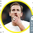 ?? ?? Kane, like Conte, knows it will be an improbable journey for Spurs to challenge the elite...