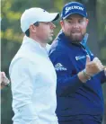  ??  ?? Rory Mcilroy with Shane Lowry