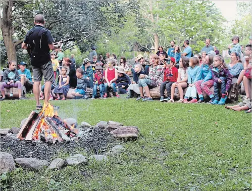  ?? SPECIAL TO THE EXAMINER ?? The Paddling Puppeteer, Glen Caradus, pictured here at the 2017 GreenUP Ecology Park Family Night, will present the puppet show, Plugging into Nature, at this year’s event, held Thursday at Ecology Park.