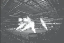  ?? Photos courtesy PBR (Covy Moore/CovyMoore.com) ?? The Enmax Centre in Lethbridge was lit up for bullring last week.