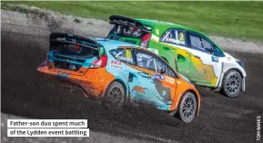  ?? ?? Father-son duo spent much of the Lydden event battling