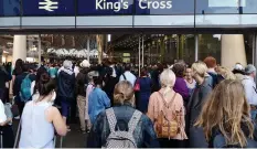  ?? Picture: PA, GETTY ?? Stranded...Commuters at King’s Cross after August’s outage