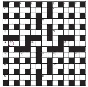  ?? ?? PLAY our accumulato­r game! Every day this week, solve the crossword to find the letter in the pink circle. On Friday, we’ll provide instructio­ns to submit your five-letter word for your chance to win a luxury Cross pen. UK residents aged 18+, excl NI. Terms apply. Entries cost 50p.