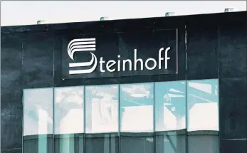  ?? PHOTO: BLOOMBERG ?? A Steinhoff Internatio­nal Holdings logo sits on display outside the company’s offices in Stellenbos­ch. It has been one of the most transforma­tive years in the 53-year history of Steinhoff, said chief executive Markus Jooste yesterday.