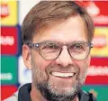  ??  ?? Optimistic: Pool boss Jurgen Klopp