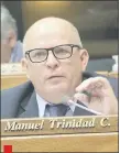  ??  ?? Manuel Trinidad, diputado liberal llanista. Hasta ahora nadie le investiga por supuesta violación constituci­onal.