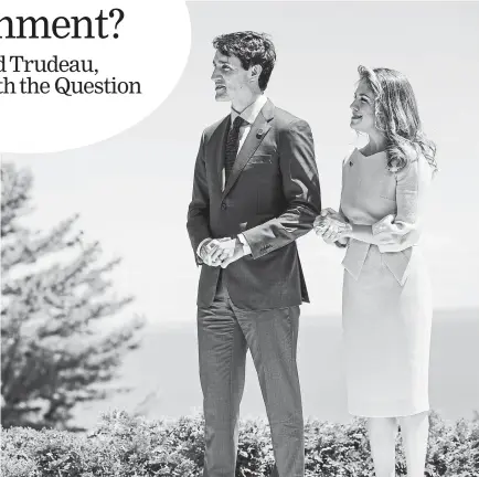  ?? DOUG MILLS NYT ?? Top, Prime Minister Justin Trudeau and his wife, Sophie Grégoire
Trudeau, welcomes guests to the G-7 summit in Quebec, June 8, 2018.