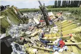  ??  ?? 2014 Malaysia Airlines Flight 17, a Boeing 777, crashes near the border of Ukraine and Russia after being shot down. All 298 people on board are killed. This photo taken on July 23, 2014 shows the crash site of the downed MH17, in a field near the...