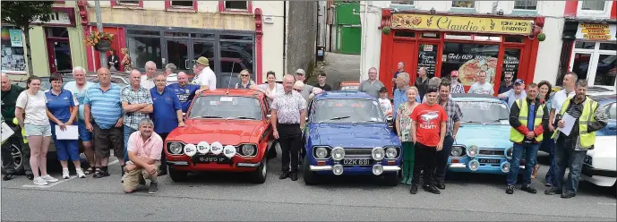  ??  ?? Some of the participan­ts supporting the Millstreet Vintage Club Circuit of Ireland ‘Stages Revisited Run’. Photos: John Tarrant.