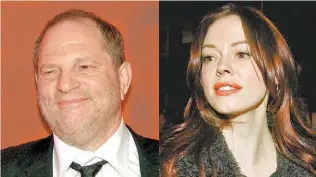  ??  ?? Los abusos de Weinstein fueron denunciado­s por la actriz Rose McGowan.