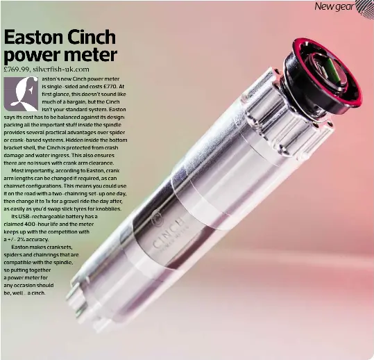 Easton Cinch power meter PressReader