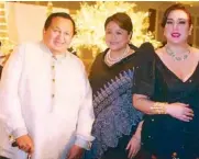  ??  ?? (From left) Samahan ng Mahal na Pasion chairman Ado Escudero, Jamby Madrigal and Tabby Duarte.