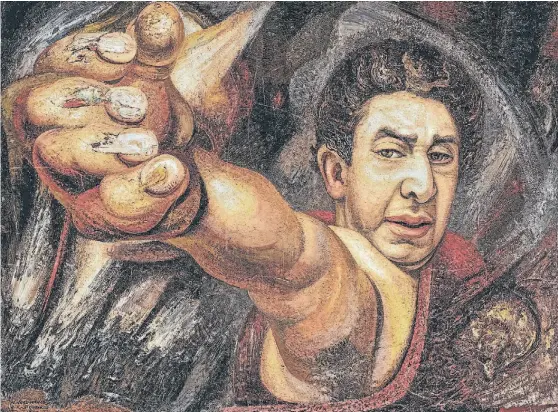  ??  ?? Autorretra­to (El Coronelazo). Una obra de David Alfaro Siqueiros, pintada en 1945, con la fuerza del muralista que dejó huella en nuestro país.