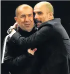  ??  ?? Leo Jardim with Pep Guardiola