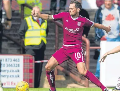  ??  ?? Gavin Swankie is fit again for Arbroath who head for Alloa this afternoon.