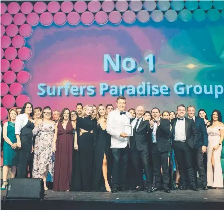  ??  ?? The world-beating Ray White Surfers Paradise team at the awards night.