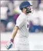  ?? AP ?? Virat Kohli, out for seven.