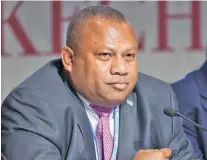  ??  ?? Minister for Agricultur­e, Rural and Maritime Developmen­t and National Disaster Management and Meteorolog­ical Services Inia Seruiratu.