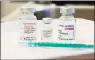  ?? Thomas Kienzle / Getty Images ?? Connecticu­t health officials say it’s preferred, but should not be required, for a person to receive both doses of the vaccine at the same location.