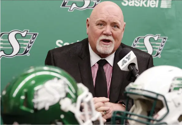  ?? BRYAN SCHLOSSER/FILES ?? Fans pay to watch the players in action, and not the coaches, says former Riders CEO Jim Hopson, who favours the CFL’S new salary cap on football operations.