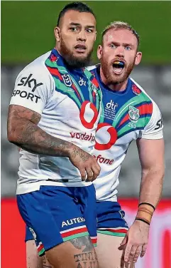 ??  ?? Props Addin Fonua-Blake and Matt Lodge impressed with their skill as well as their strength against Penrith.