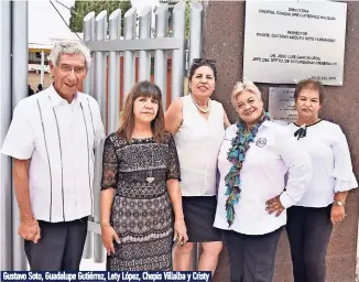  ??  ?? Gustavo Soto, Guadalupe Gutiérrez, Lety López, ehepis Villalba y eristy