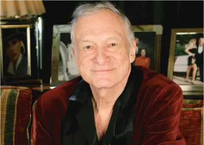  ??  ?? Playboy founder Hugh Hefner, who was born in Chicago in 1926, died of natural causes Wednesday. | AP FILE PHOTO