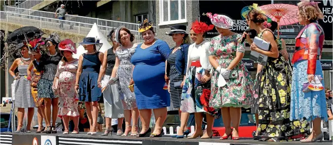  ?? PHOTOS: MONIQUE FORD, MAARTEN HOLL/FAIRFAX NZ ?? Fabulous field fashion is arguably at the heart of the Wellington Cup as shown by entrants from last year’s competitio­n. There are categories for both men and women.