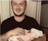  ?? COURTESY OF ASHLEY HAM ?? Robert Lee Ham II holds his niece, Ava. He was killed in a car crash in February.