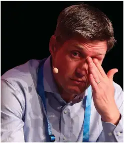  ??  ?? An emotional Ronan O’Gara listens to Olive Foley (left) talk. Below: Former GAA star Aidan O’Mahony was also part of the panel. Photos: Niall Carson/Gareth Chaney