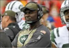  ?? THE ASSOCIATED PRESS ?? Todd Bowles is in his third season as the Jets head coach.