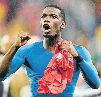  ?? FOTO: AP ?? Paul Pogba celebra la clasificac­ión de Francia para la final