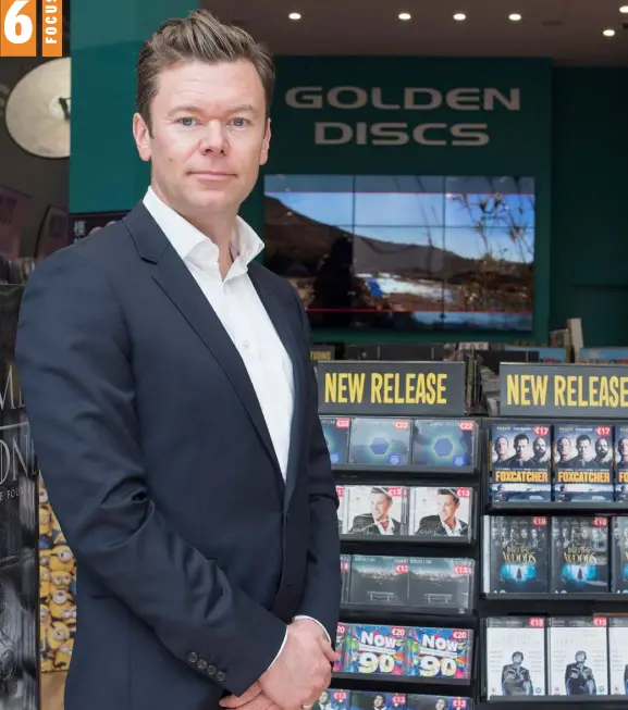  ??  ?? Golden Discs chief executive, Stephen Fitzgerald: ‘It has never been more fragmented in terms of the amount of ways to consume music and movies’