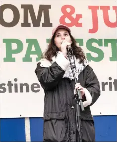  ?? (ناتاليا كامبوس / )Getty ?? الشريف في حفل أقيم لجمع التبرعات للشعب الفلسطيني، دبلن / فبراير 2024
