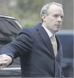  ?? ?? Dominic Raab arrives in Downing Street earlier this week