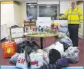  ??  ?? Julian Tidd collected goods to give to homeless people